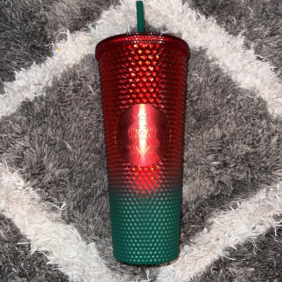 NWT Red & Green Christmas Mickey Starbucks Tumbler - Picture 2 of 3